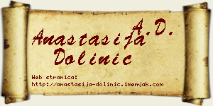 Anastasija Dolinić vizit kartica